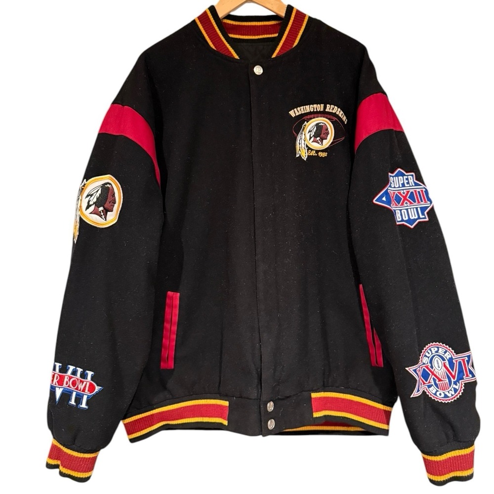 Washington Redskins 3 Super Bowl‎ Champions Varsity Reversible 2XL Rare & Flawed